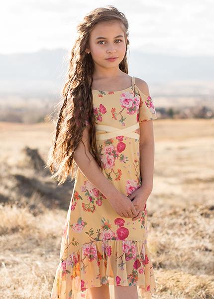 Delphine Dress in Saffron