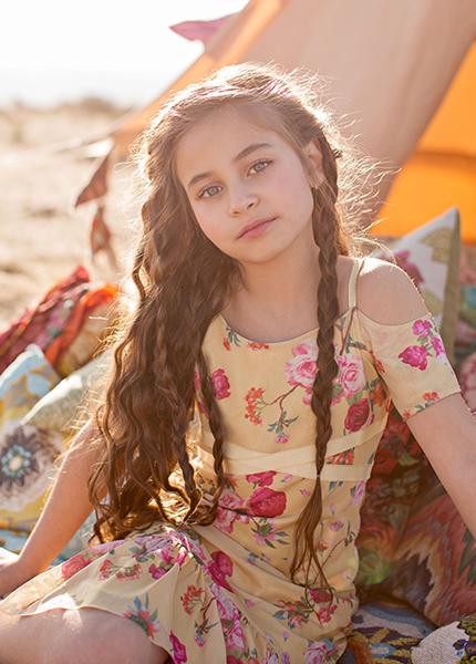 Delphine Dress in Saffron