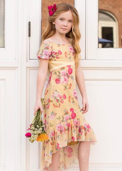 Delphine Dress in Saffron