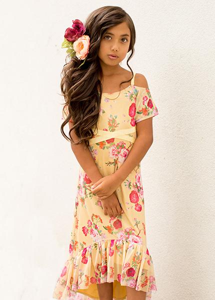 Delphine Dress in Saffron