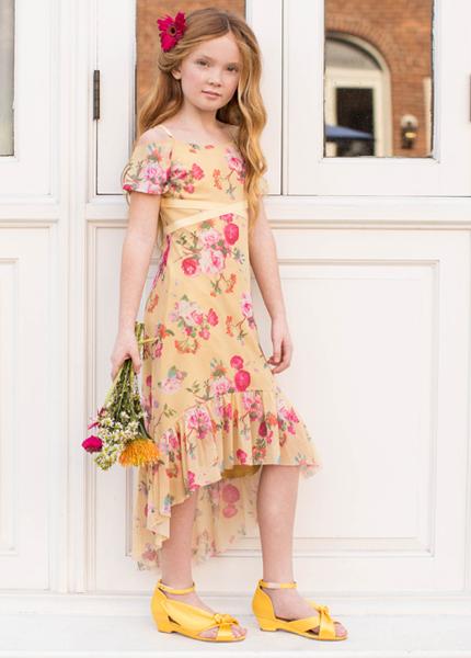 Delphine Dress in Saffron