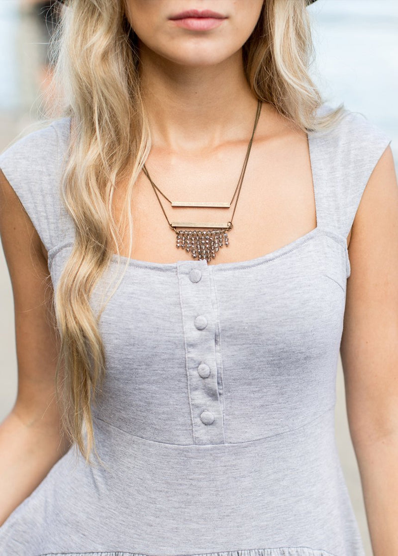 Destiny Maxi Dress in Gray