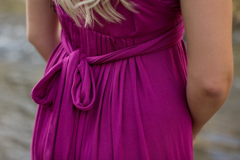 Ellen Dress in Garnet