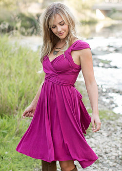 Ellen Dress in Garnet