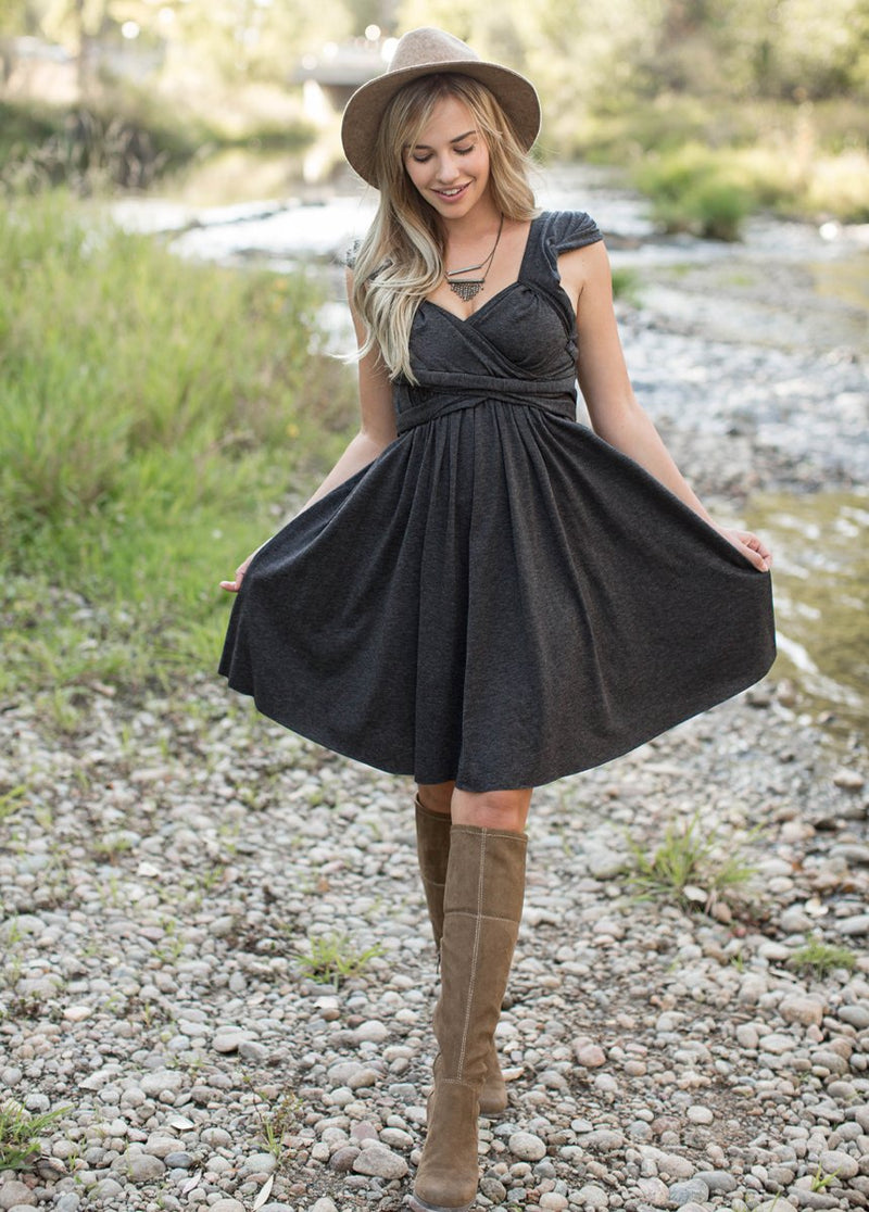 Ellen Dress in Charcoal
