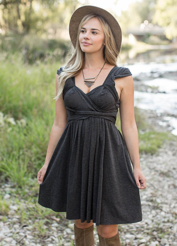 Ellen Dress in Charcoal