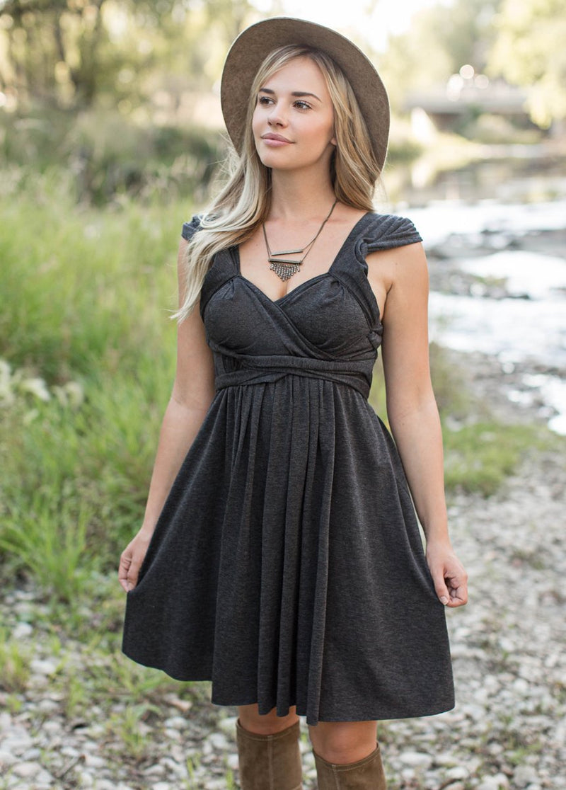 Ellen Dress in Charcoal