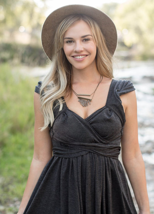 Ellen Dress in Charcoal