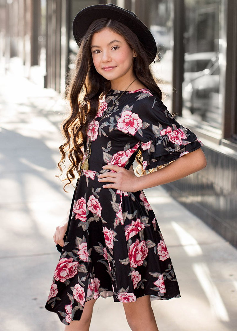 *NEW* Emilia Dress in Dark Floral