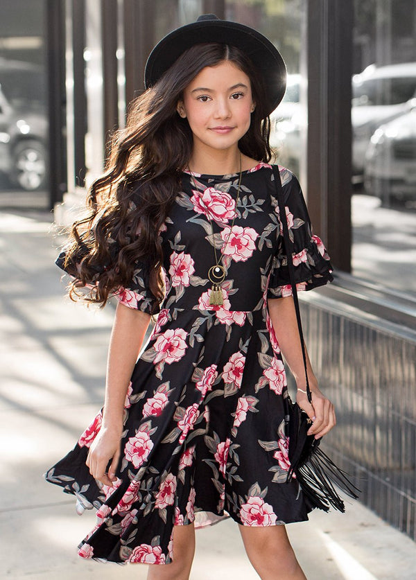 *NEW* Emilia Dress in Dark Floral