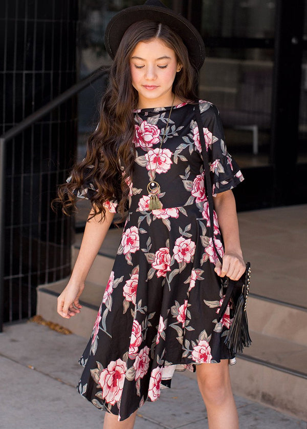 *NEW* Emilia Dress in Dark Floral