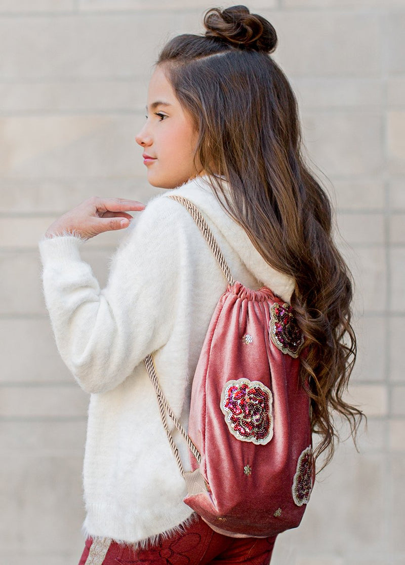 *NEW* Evie Drawstring Backpack in Rose