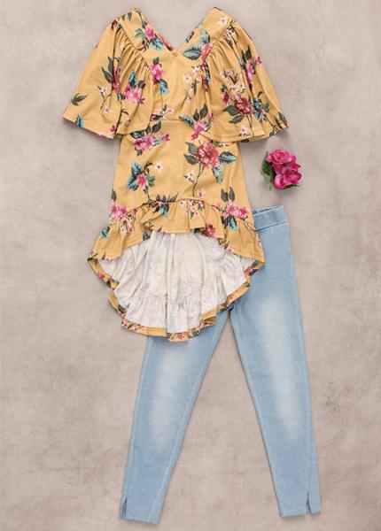 Felicia Set in Mustard Floral