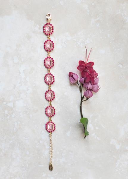 fleur bracelet in rose