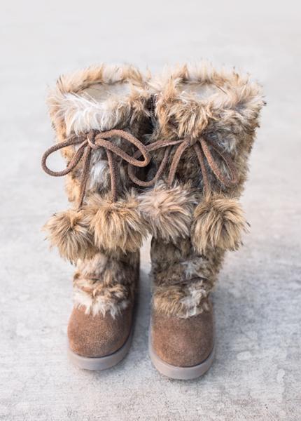 Belinda Fur Boots in Sable
