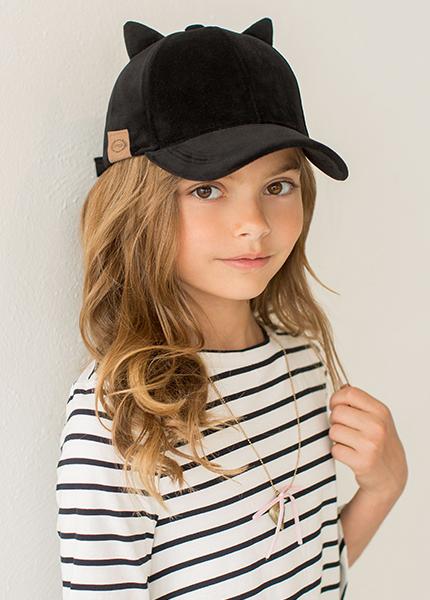 Georgette Cap in Black