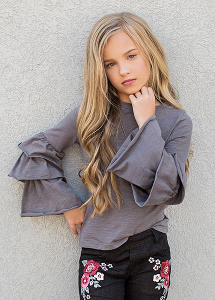 Gramercy Top in Charcoal