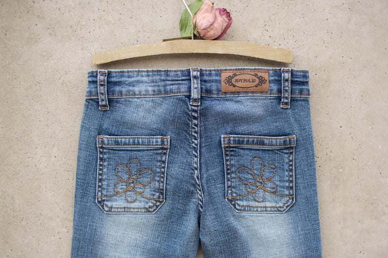 Greta Flares in Light Distressed
