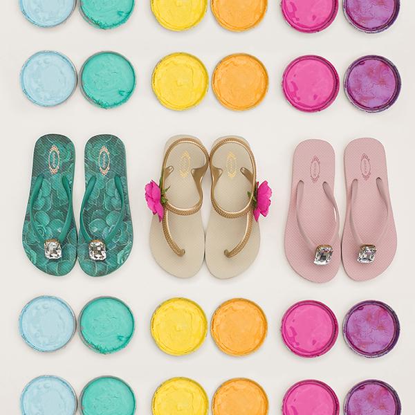 Jewel Flip Flops in Jade