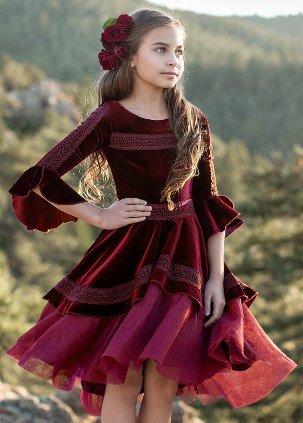 Ida Dress in Cranberry
