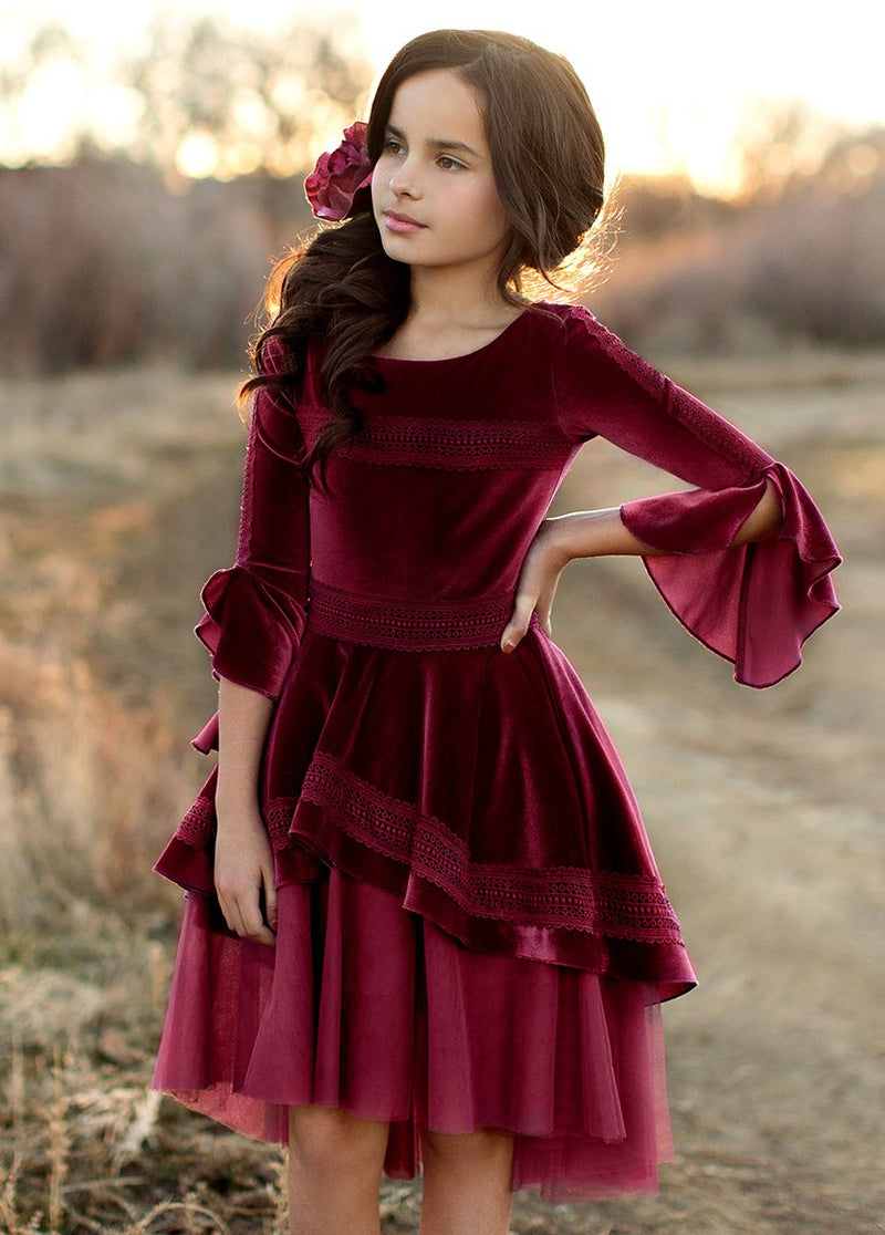 Ida Dress in Cranberry