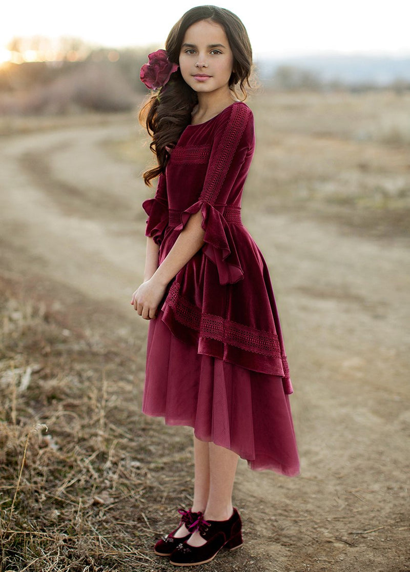 Ida Dress in Cranberry