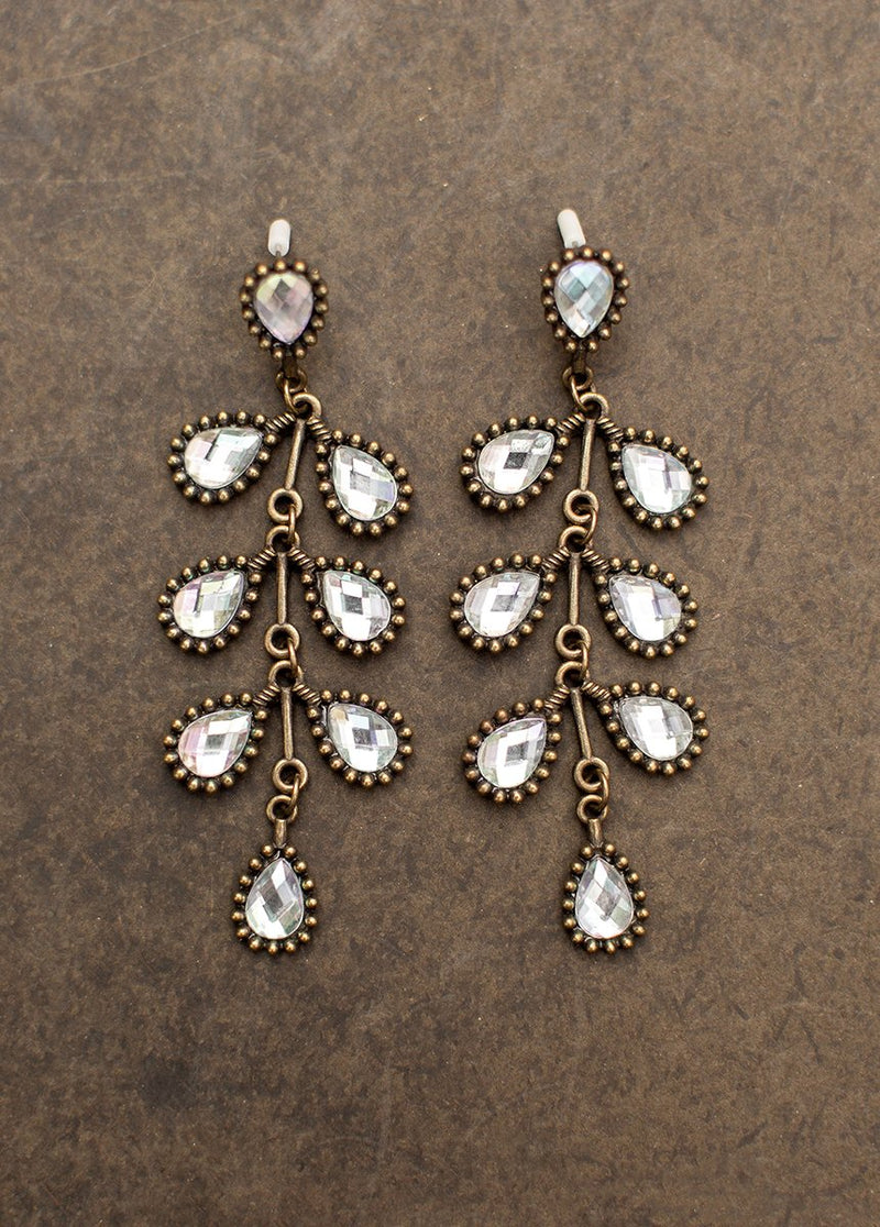 Isabeau Earrings in Crystal