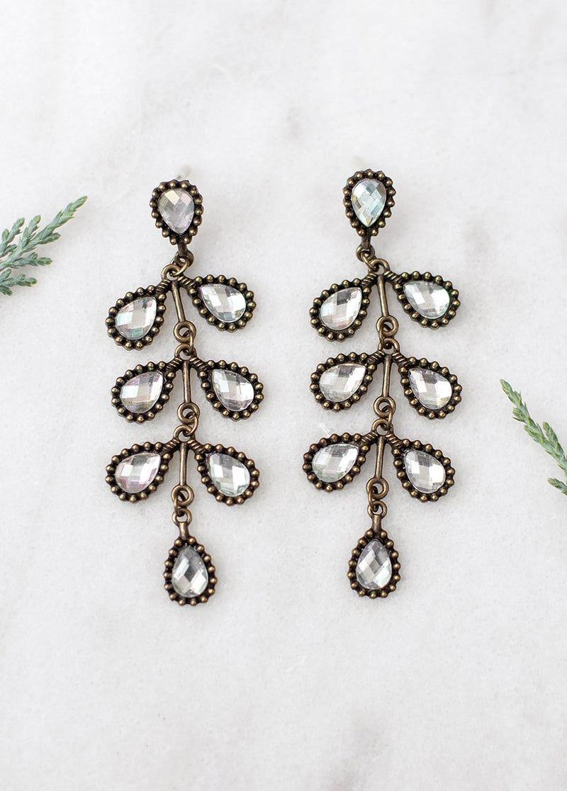 Isabeau Earrings in Crystal