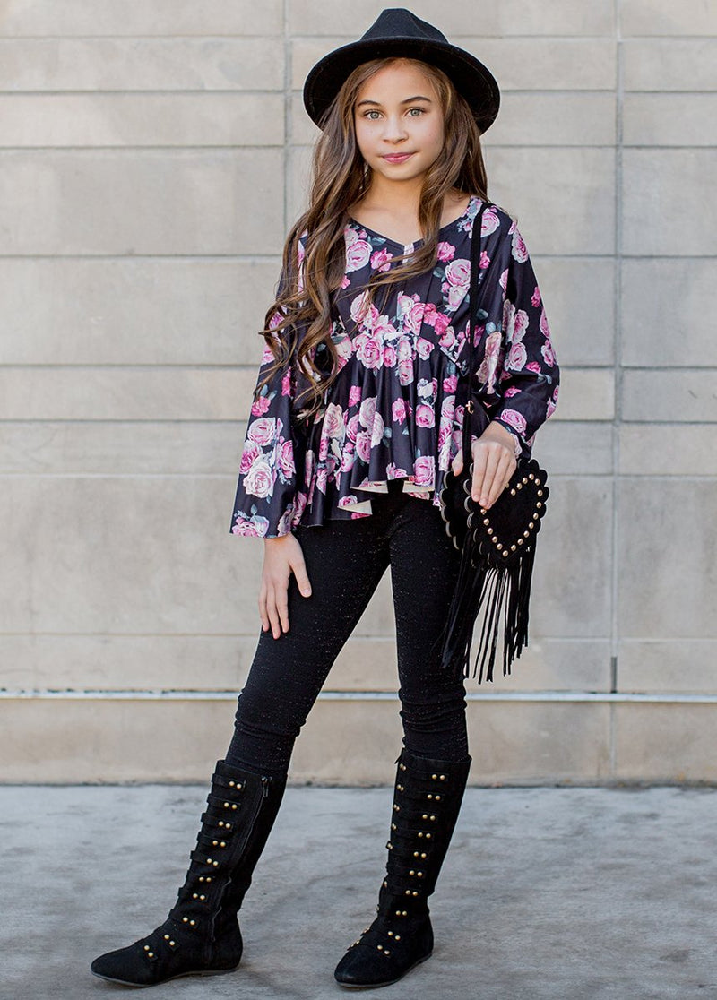 *NEW* Kayla Top in Black Floral