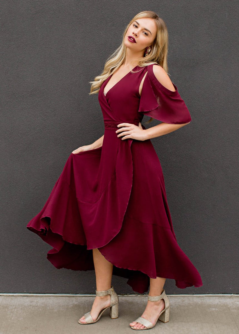 Kennedy Dress in Burgundy