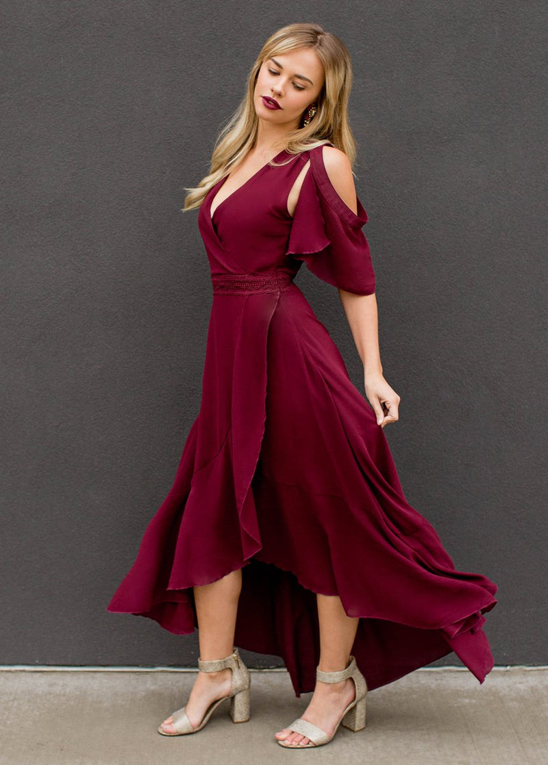 Kennedy Dress in Burgundy