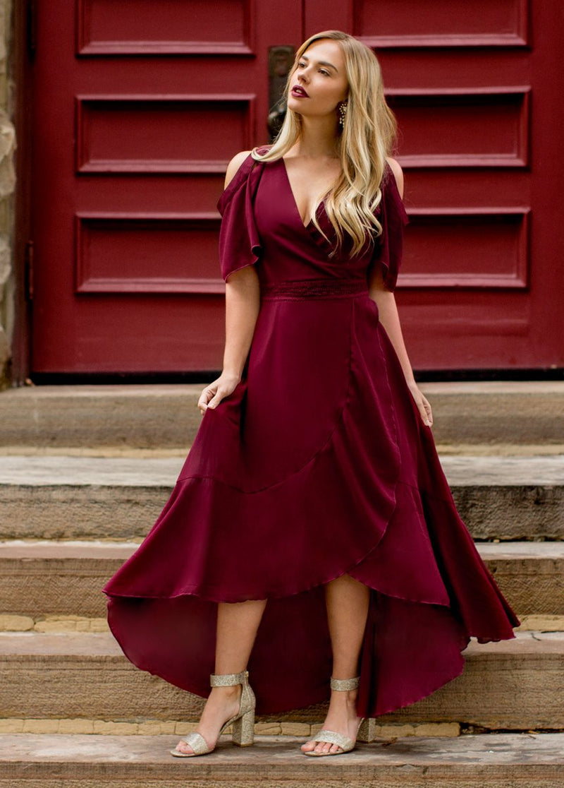 Kennedy Dress in Burgundy