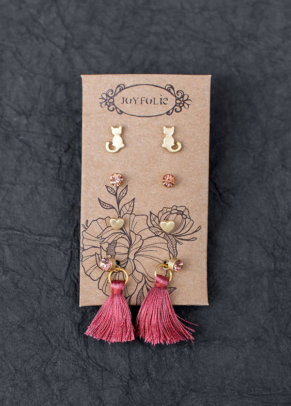 Kitty Earring Set