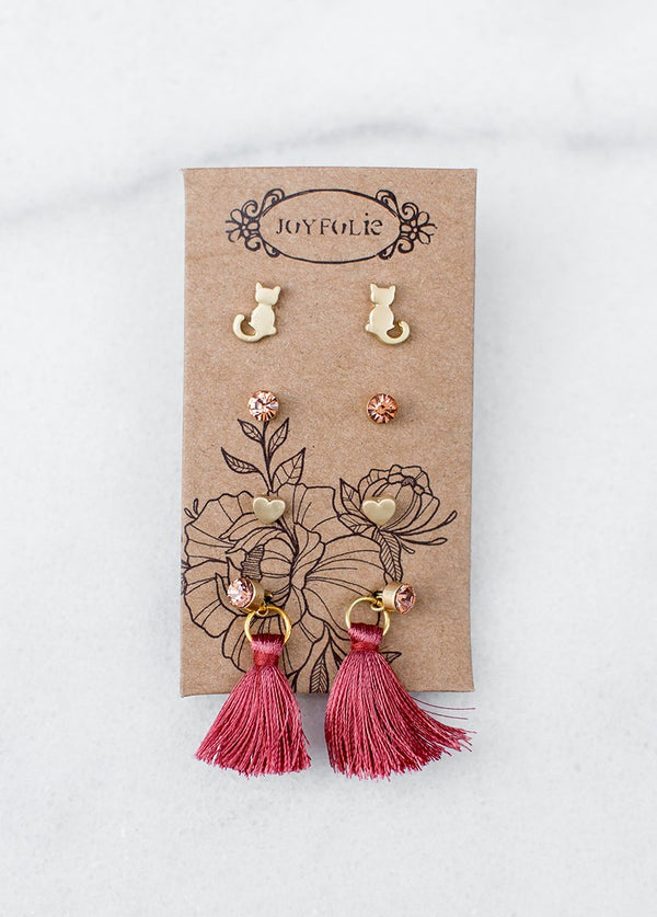 Kitty Earring Set