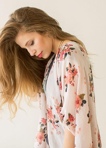 Women's Lara Duster in Cream Floral