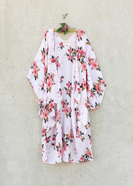 Lara Duster in Cream Floral