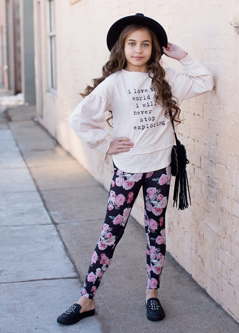 *NEW* Lashley Set in Cream and Black Floral