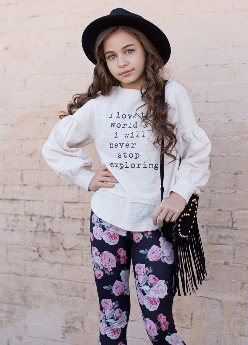 *NEW* Lashley Set in Cream and Black Floral