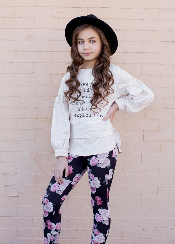 *NEW* Lashley Set in Cream and Black Floral