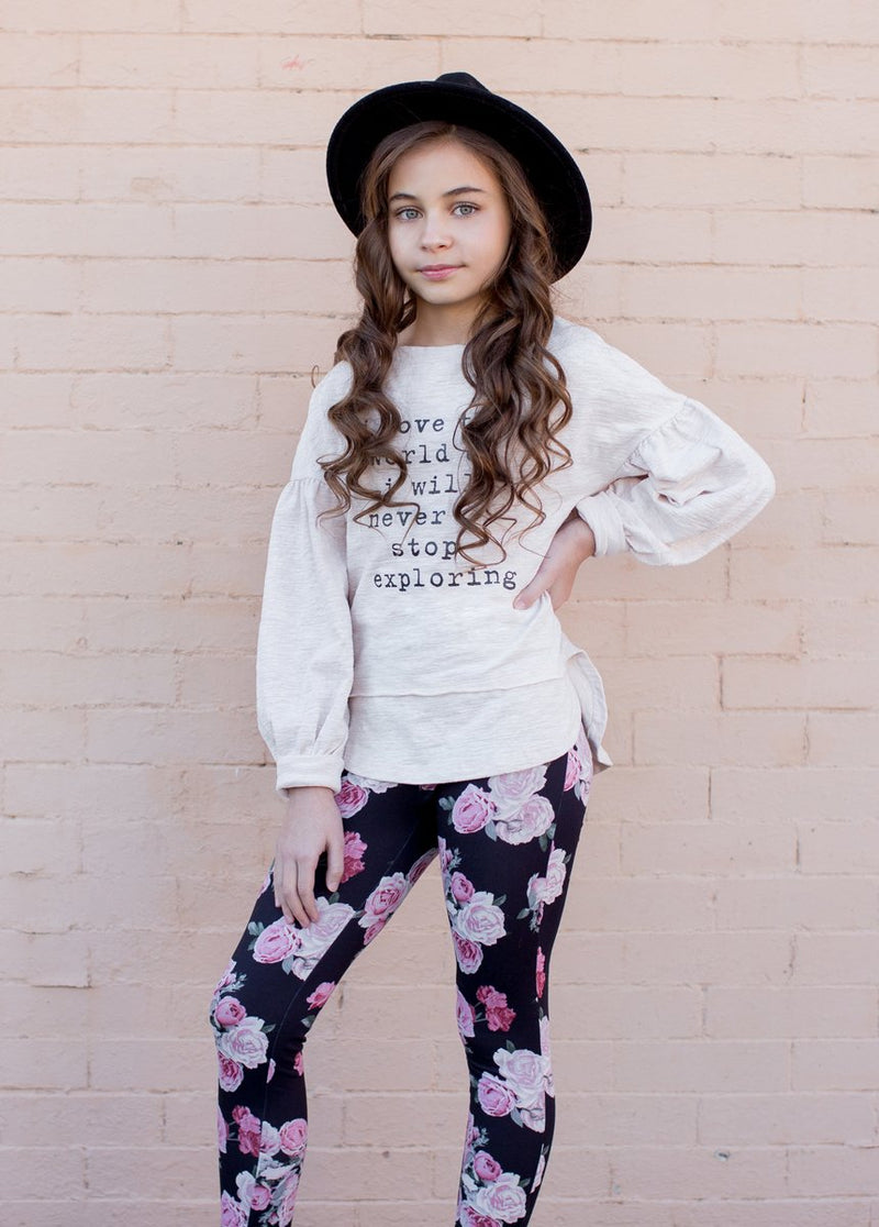 *NEW* Lashley Set in Cream and Black Floral