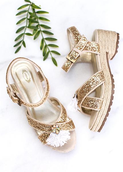 Leslie Espadrille in Gold