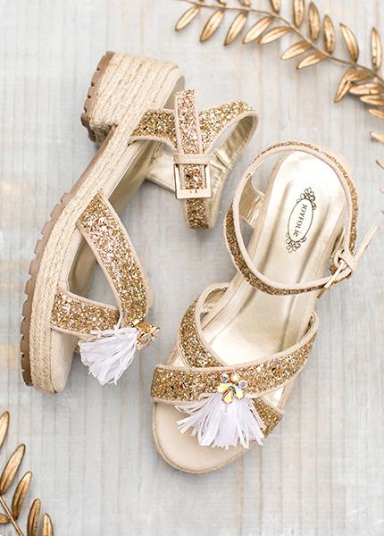 Leslie Espadrille in Gold