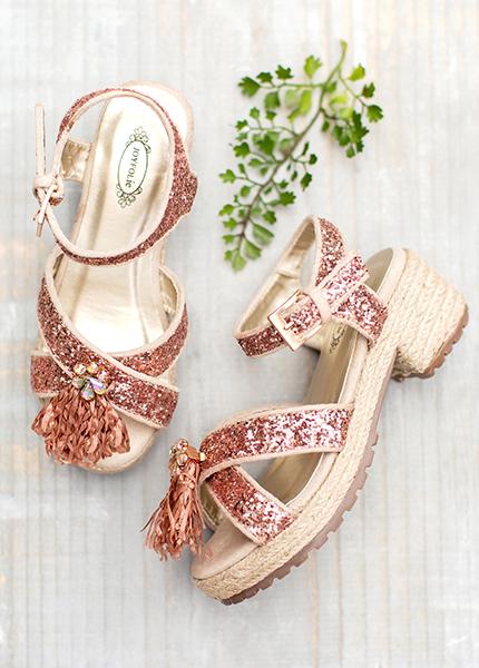 Leslie Espadrille in Rose Gold