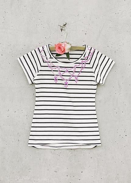 *SOLD OUT* Lina Top in Navy Stripe