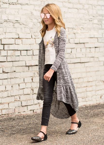 Lotus Cardigan in Gray