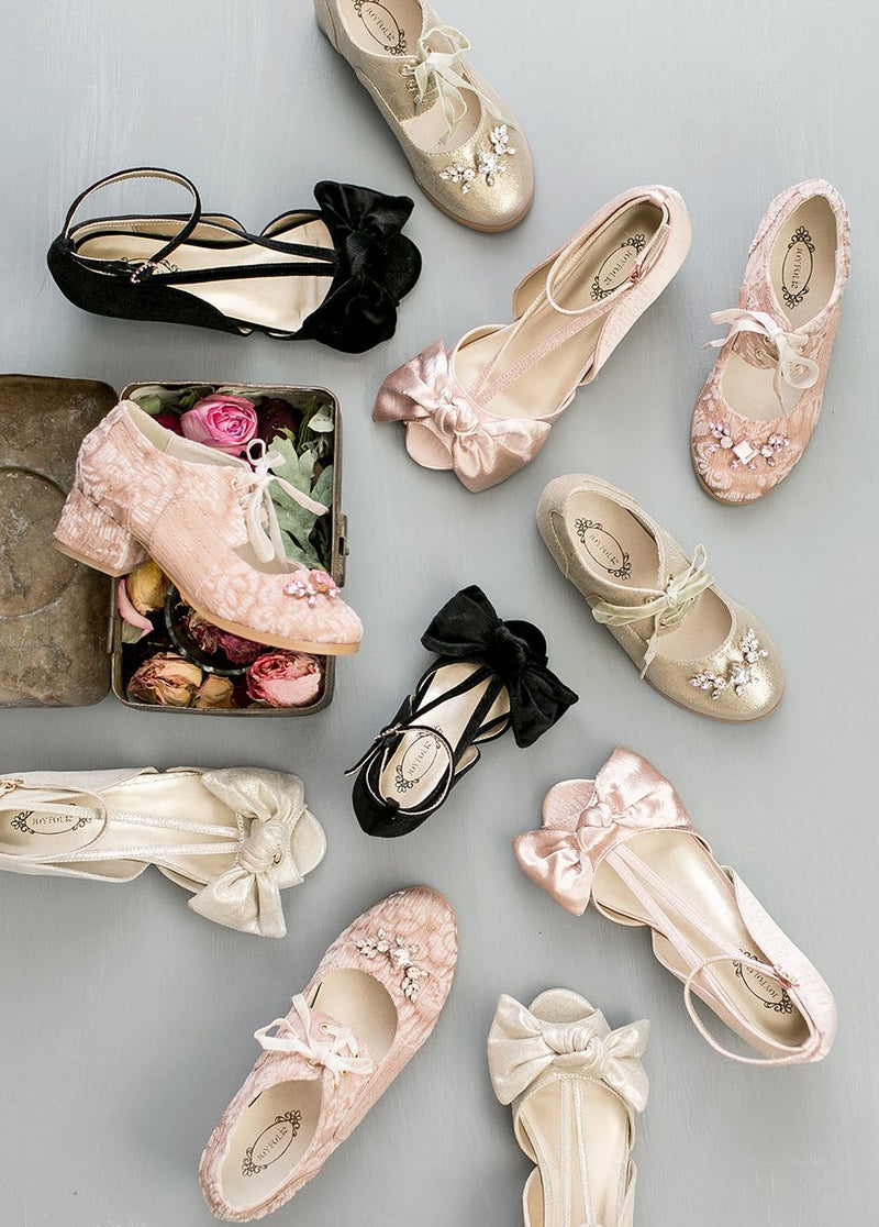 Lucia Heel in Gold Satin