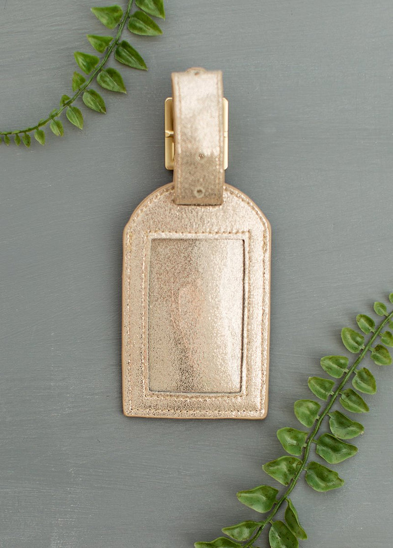 *NEW* Au Revoir Floral Luggage Tag in Metallic