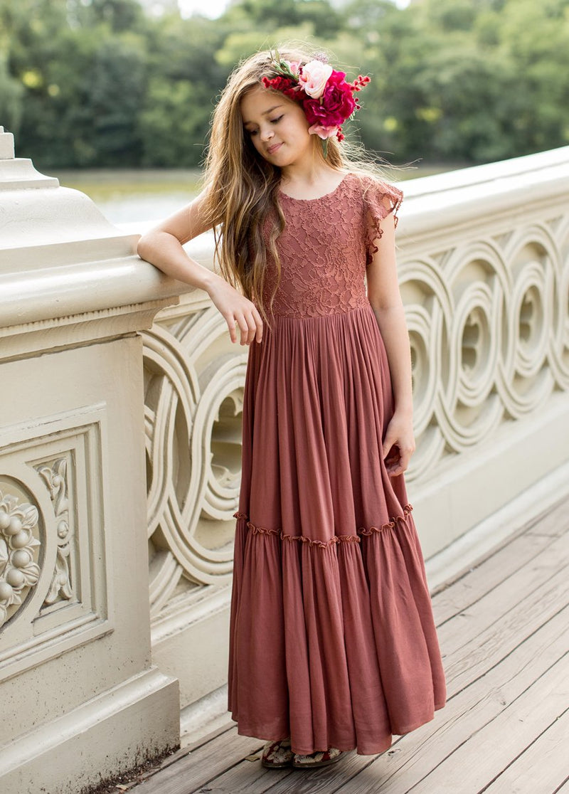 Macy Dress in Rust