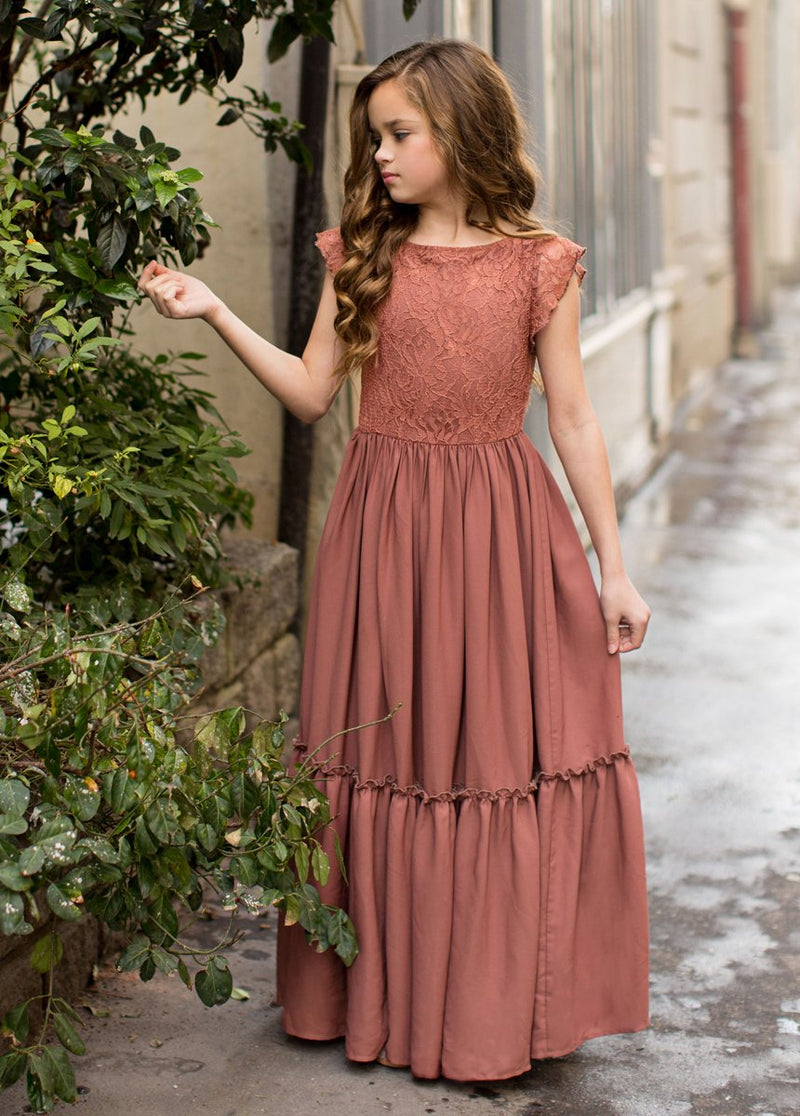 Macy Dress in Rust