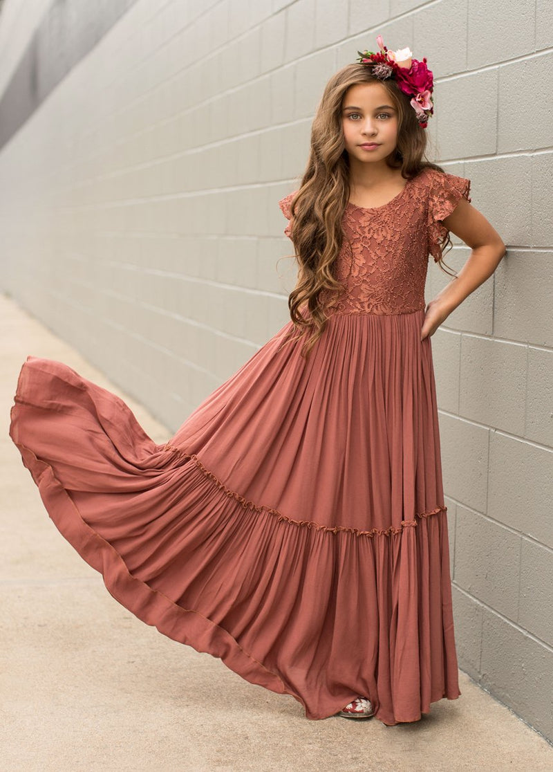 Macy Dress in Rust